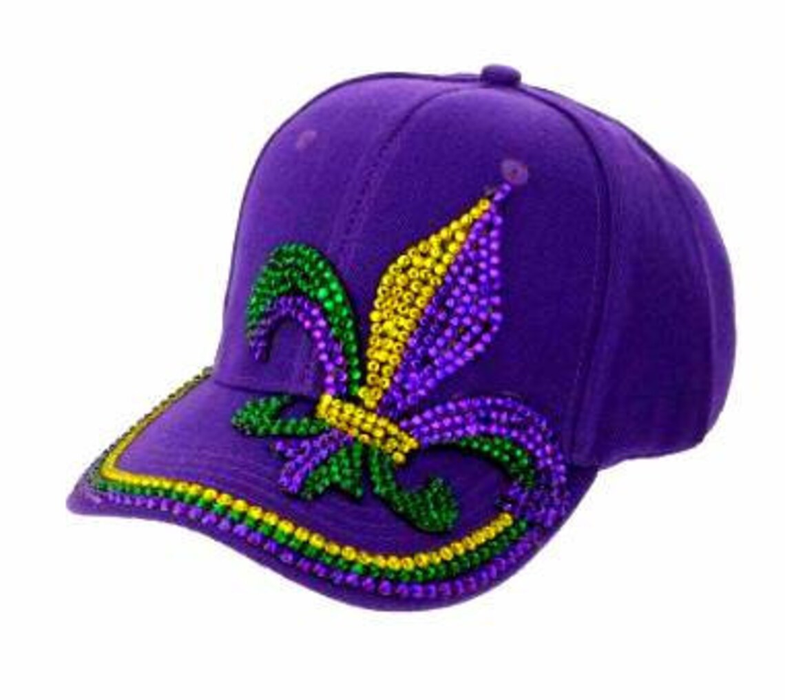 mardi gras baseball hats