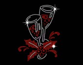 Christmas, Santa, reindeer, holiday, season, wreath, tree, mistletoe, tinsel, Diva, Bling, Celebrate Christmas Wine quot Rhinestone T-Shirt