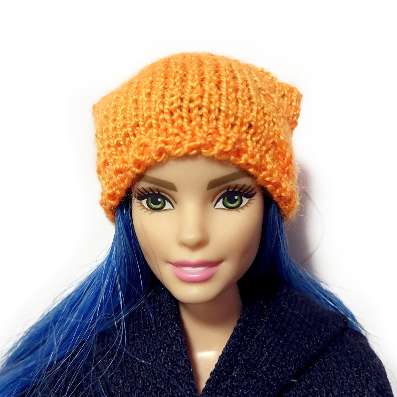 Doll clothes knitted beanie hat Barbie winter wear warm beret | Etsy