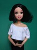 Doll clothes - t-shirt. Dolls oversize crop top. 1/6 scale miniature apparel for action figures. Fashion for 12 inch dolls. 