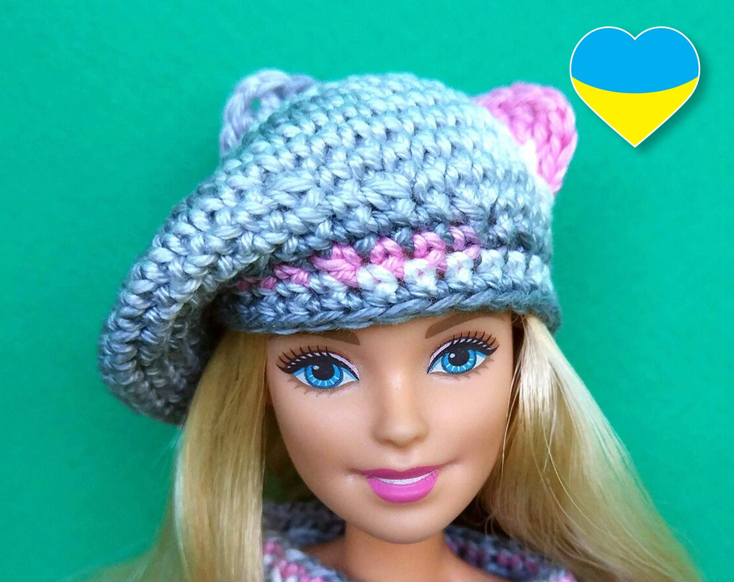 Doll Clothes Crochet Beret. Pussy Hat 