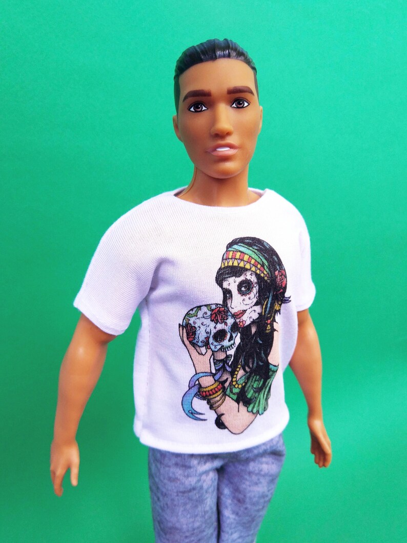 Doll Clothing Male Ptinted T-shirt Ken Men Clothes Barbie | Etsy