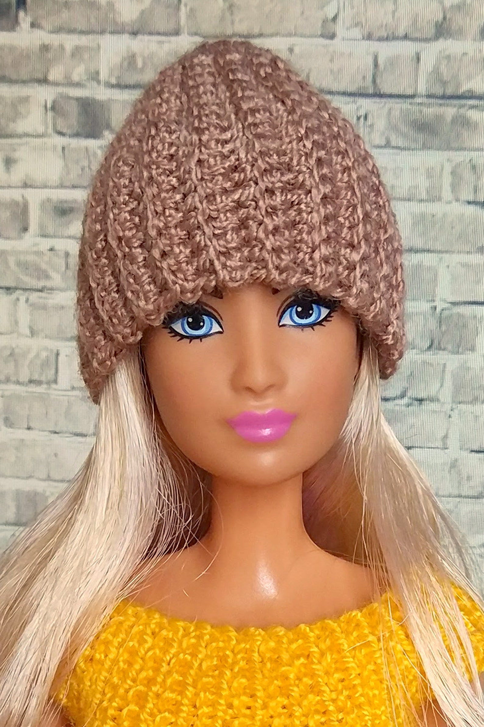 Doll clothing hat Barbie warm winter cap WWE Doll accessories | Etsy