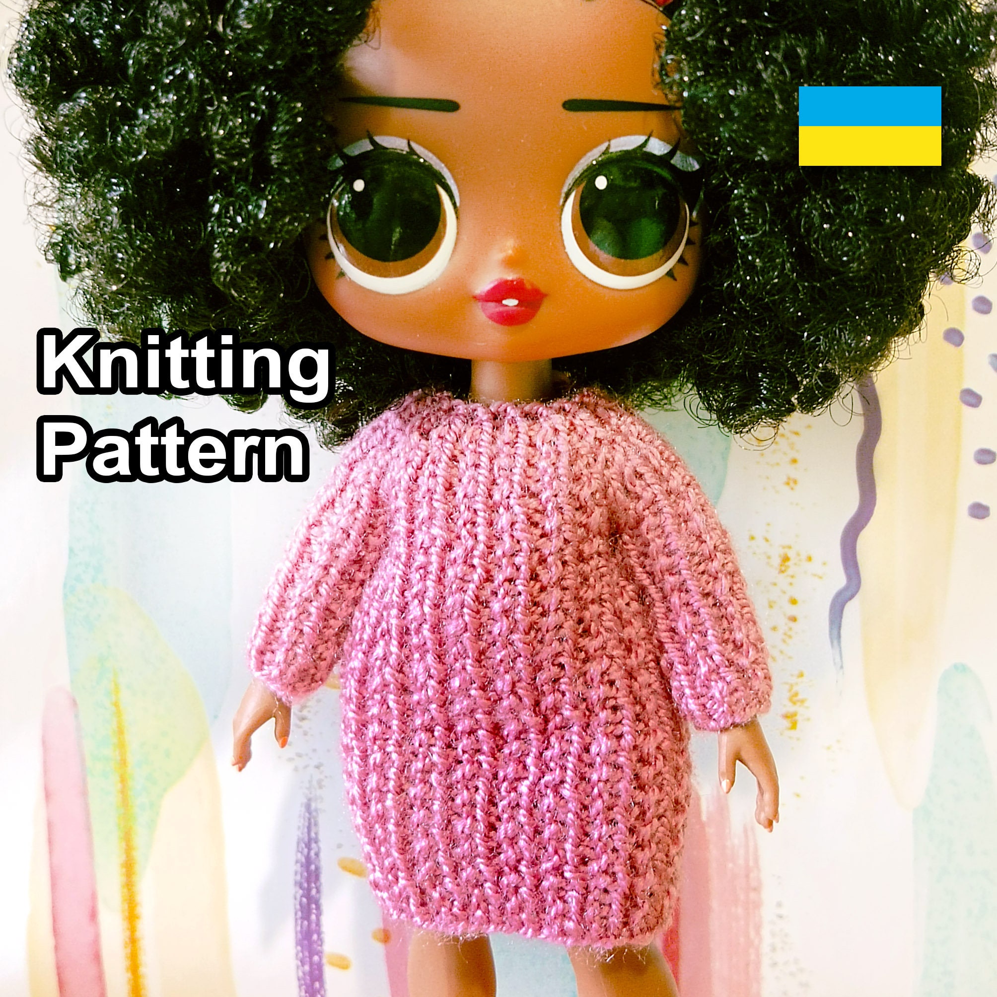 pdf-pattern-rib-knit-dress-for-tween-dolls-knitting-tutorial-mini