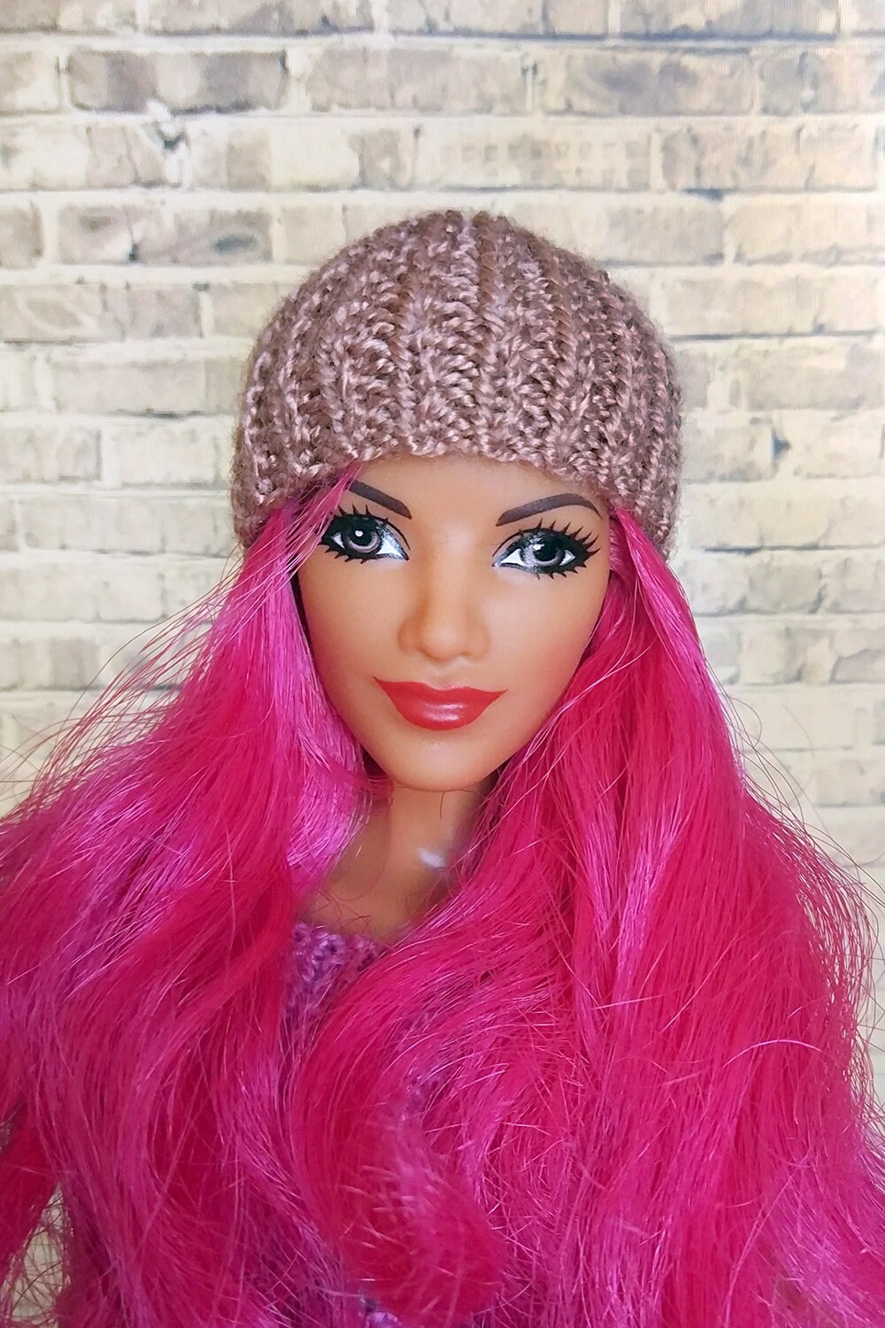 Doll clothing hat Barbie warm winter cap WWE Doll accessories Etsy