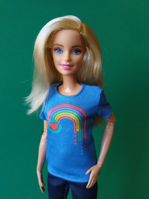 blue top made to move barbie