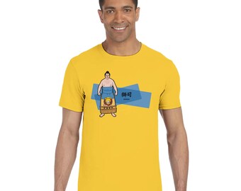 Shishi - Sumo Fan Unisex Short Sleeve Printed Cotton Softstyle T