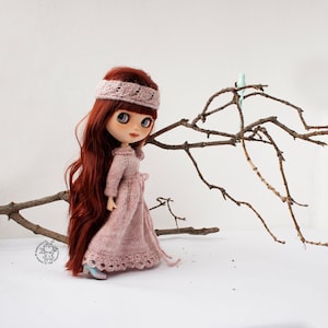Marshmallow outfit for 12”/32 cm doll and other similar sized dolls. PDF Doll Clothes knitting flat pattern. Doll clothes. Knitted flat
