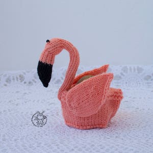 Easter egg cozy Flamingo Owl Unicorn Easter knitting pattern knitted round Instant download Amigurumi hats for eggs Easter decoration image 8
