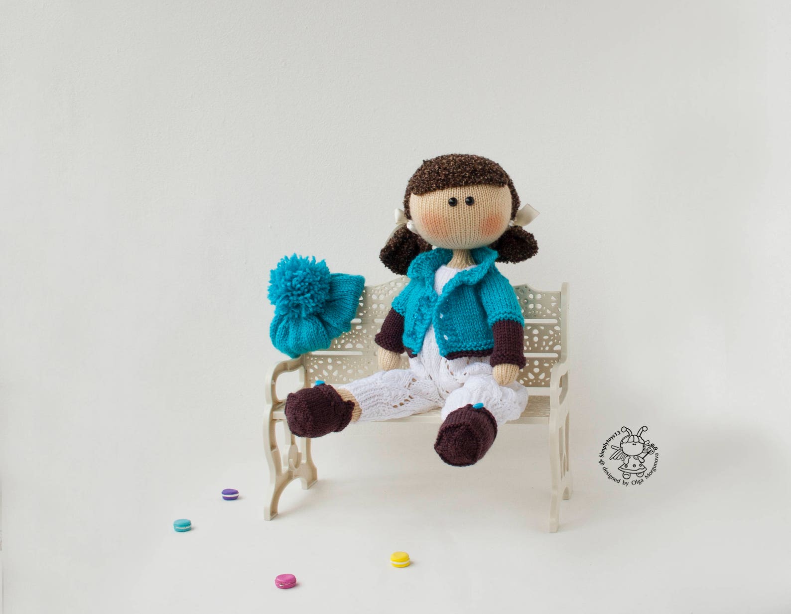 Knitted flat Annabel doll PDF instant download Knitting Etsy