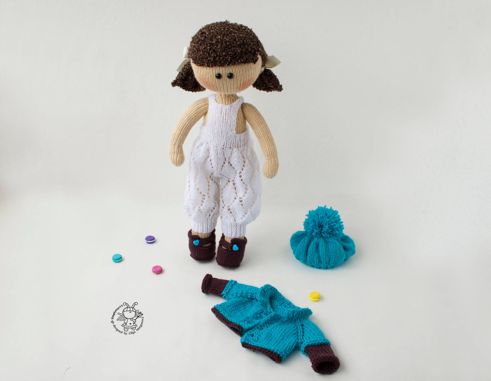 Knitted flat Annabel doll PDF instant download Knitting Etsy