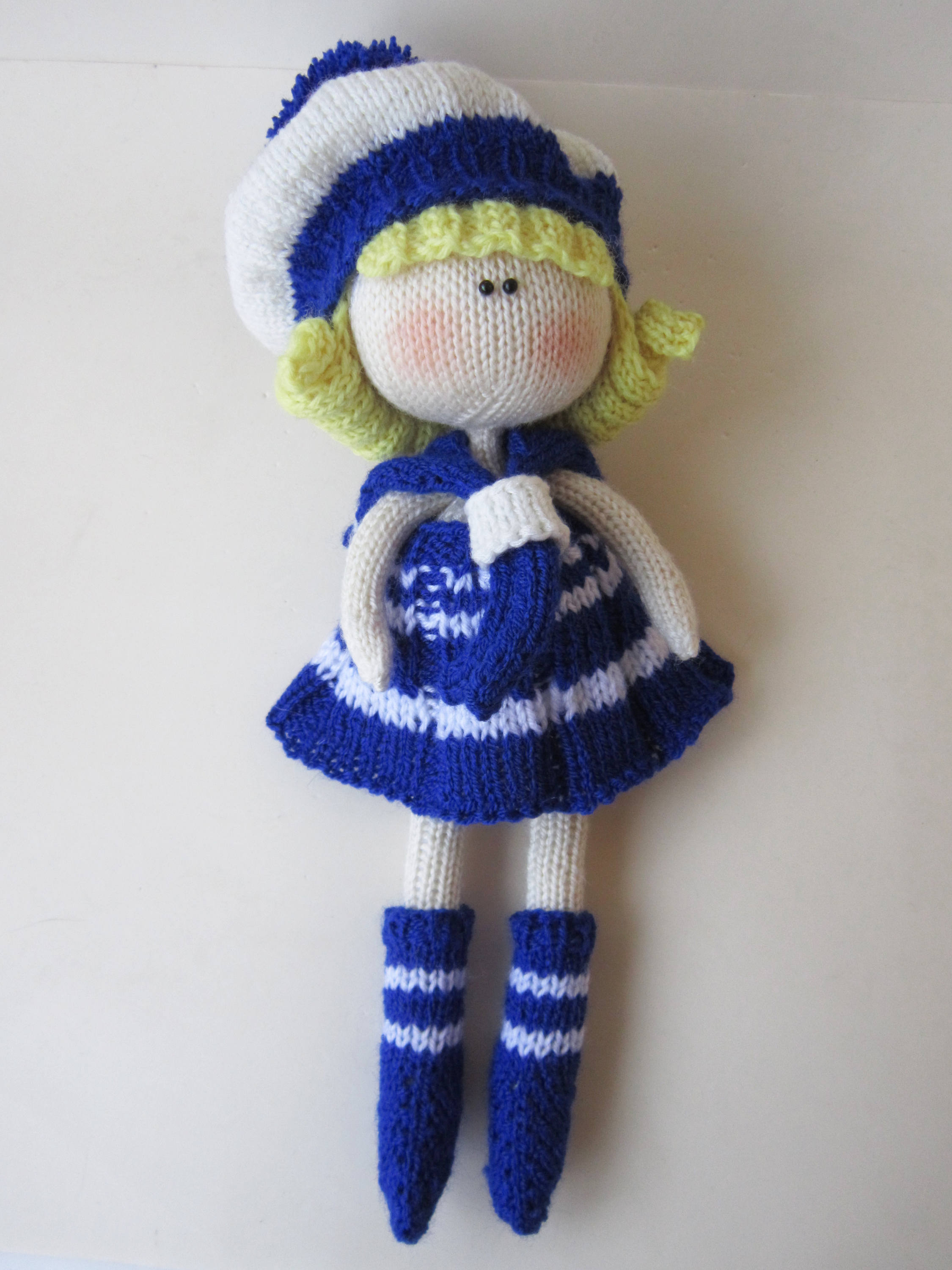 Doll sailor toy Knitting sailor doll pattern Amigurumi sailor Etsy