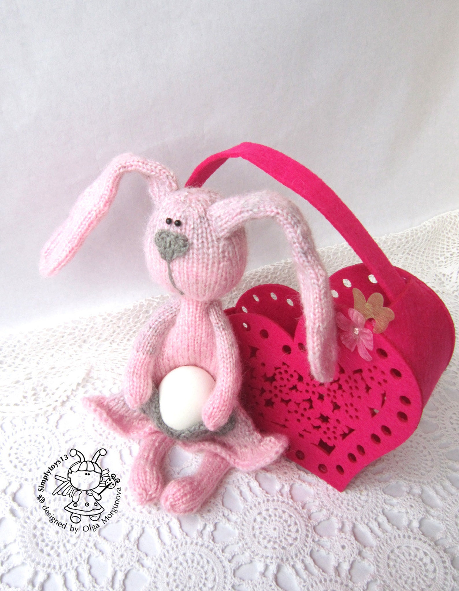 Bunny for Easter Knitting Pattern Knitted Round Amigurumi Etsy