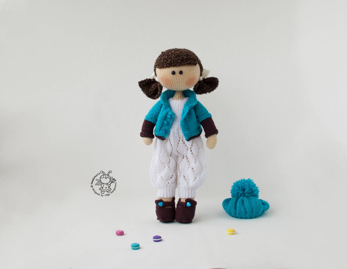 Knitted flat Annabel doll PDF instant download Knitting Etsy