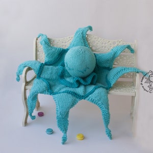 Octopus Toy Baby Lace Blanket. Amigurumi Octopus. PDF instant download. Knitting pattern Knitted round. PDF cute comforter octopus pattern image 6