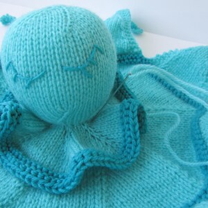 Octopus Toy Baby Lace Blanket. Amigurumi Octopus. PDF instant download. Knitting pattern Knitted round. PDF cute comforter octopus pattern image 10