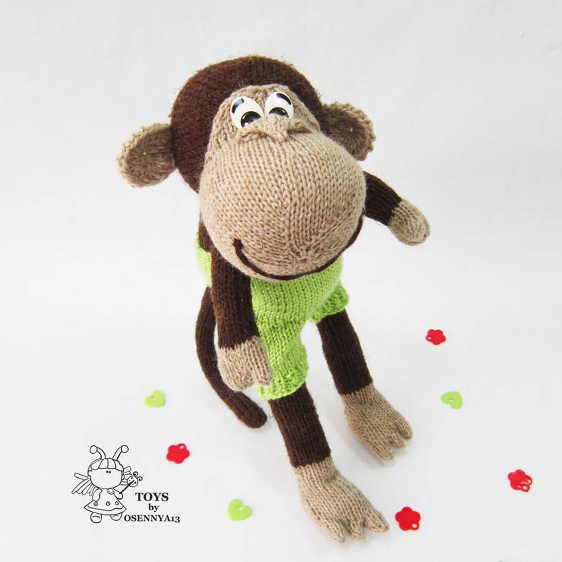 Naughty monkey. Unusual monkey. Knitting pattern Knitted ...