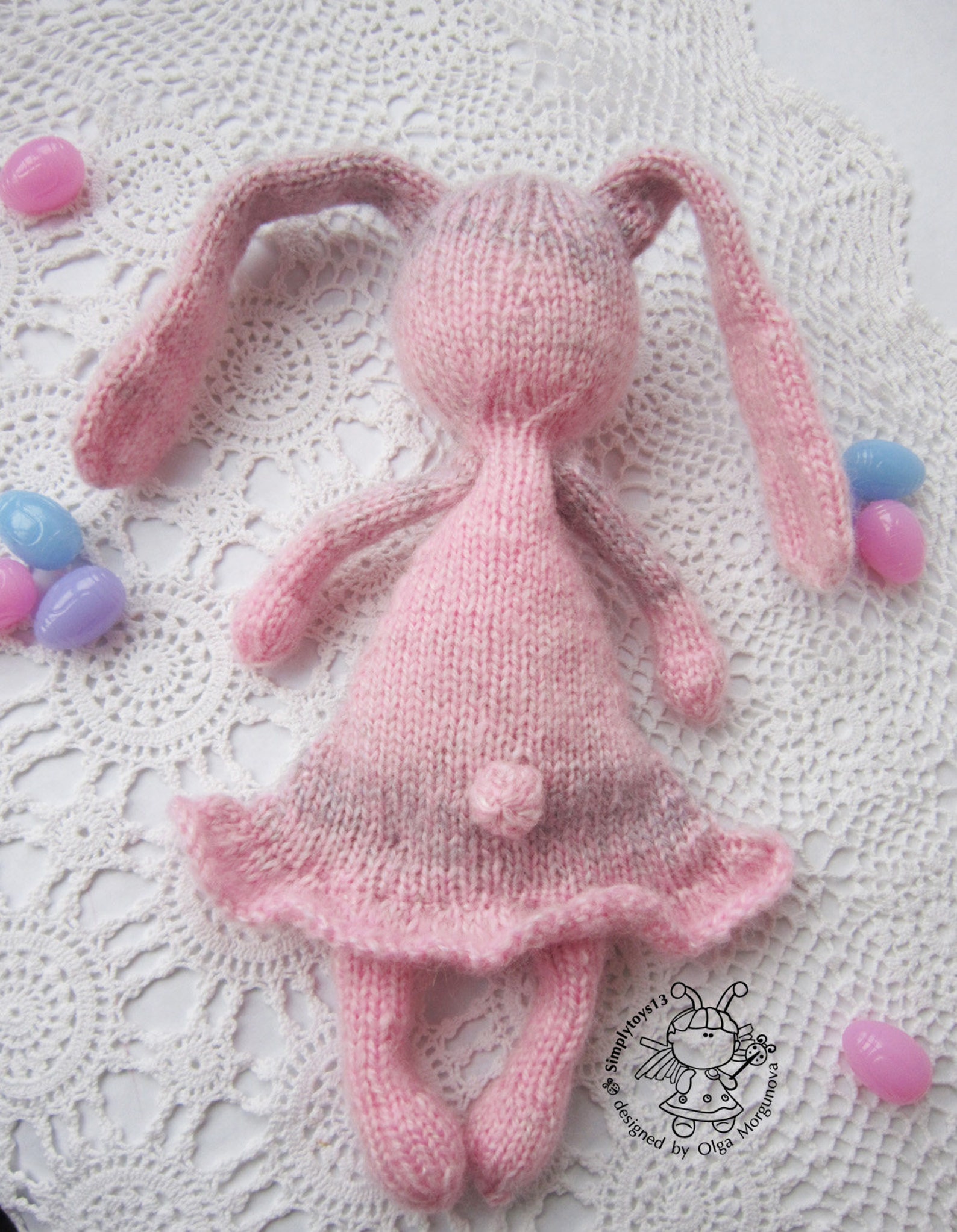 Bunny for Easter Knitting Pattern Knitted Round Amigurumi Etsy