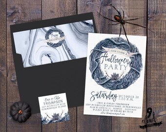 printable halloween invitation something wicked this way etsy