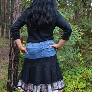 Gypsy skirt folk L XLrecycled long skirt hippi image 3