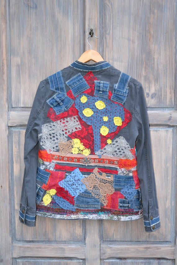 steampunk denim jacket