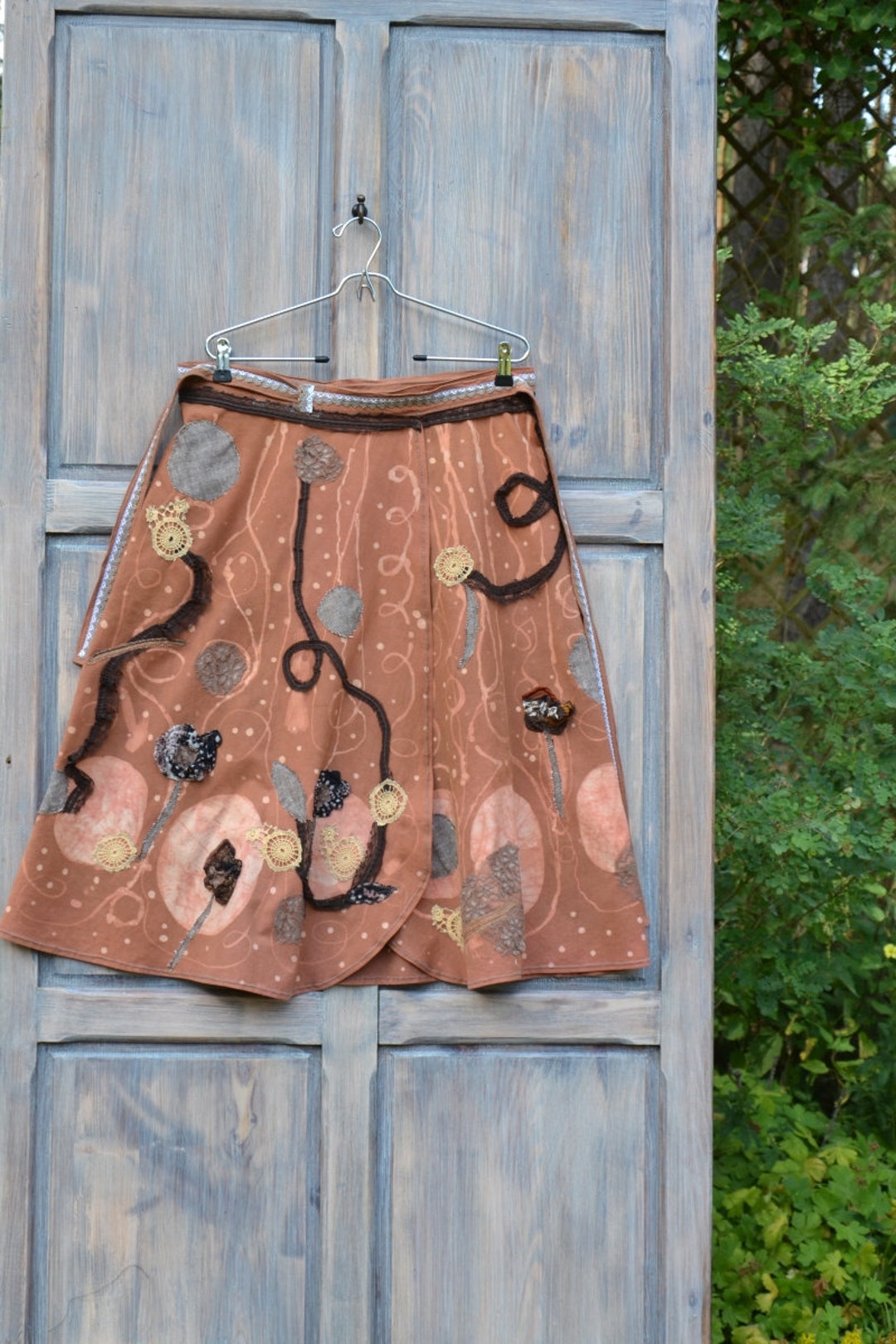 Embossed cotton skirt Skirts main image 0