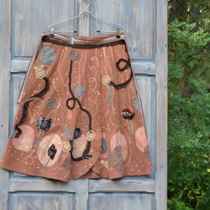 Artistic cotton envelope skirt