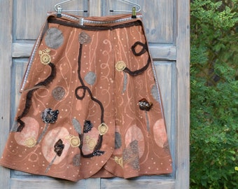 Artistic cotton envelope skirt