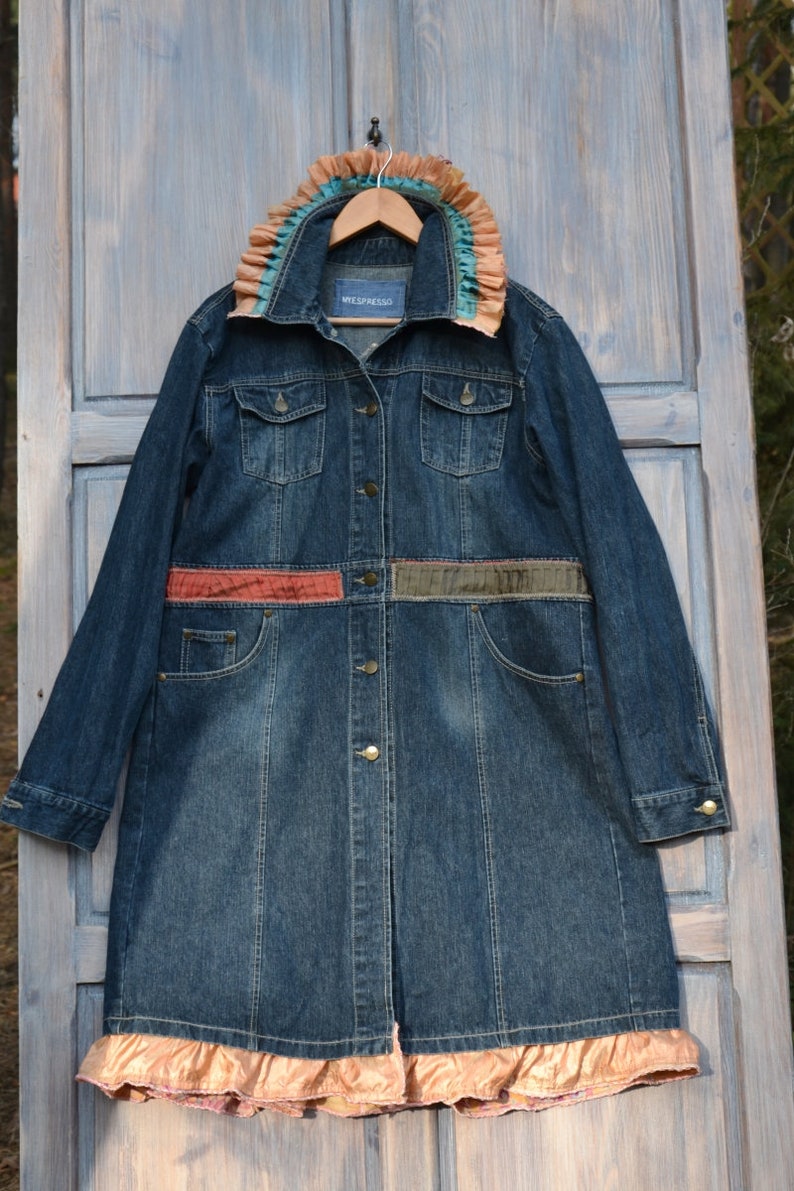 Giacca di jeans con un cappotto di jeans immagine 4