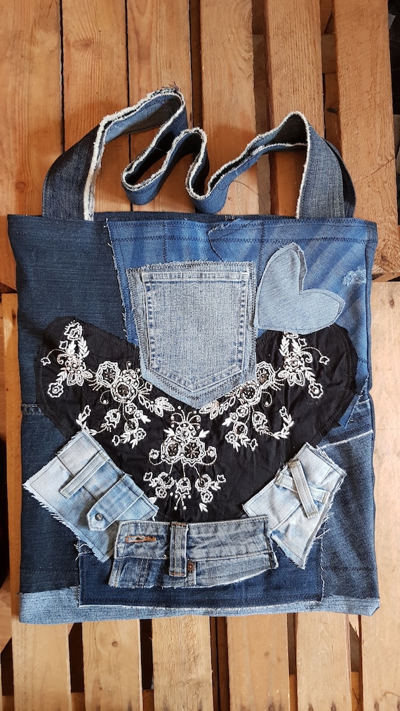 70's Handmade Levi's Denim Purse Selected by Wax Plant | Free People