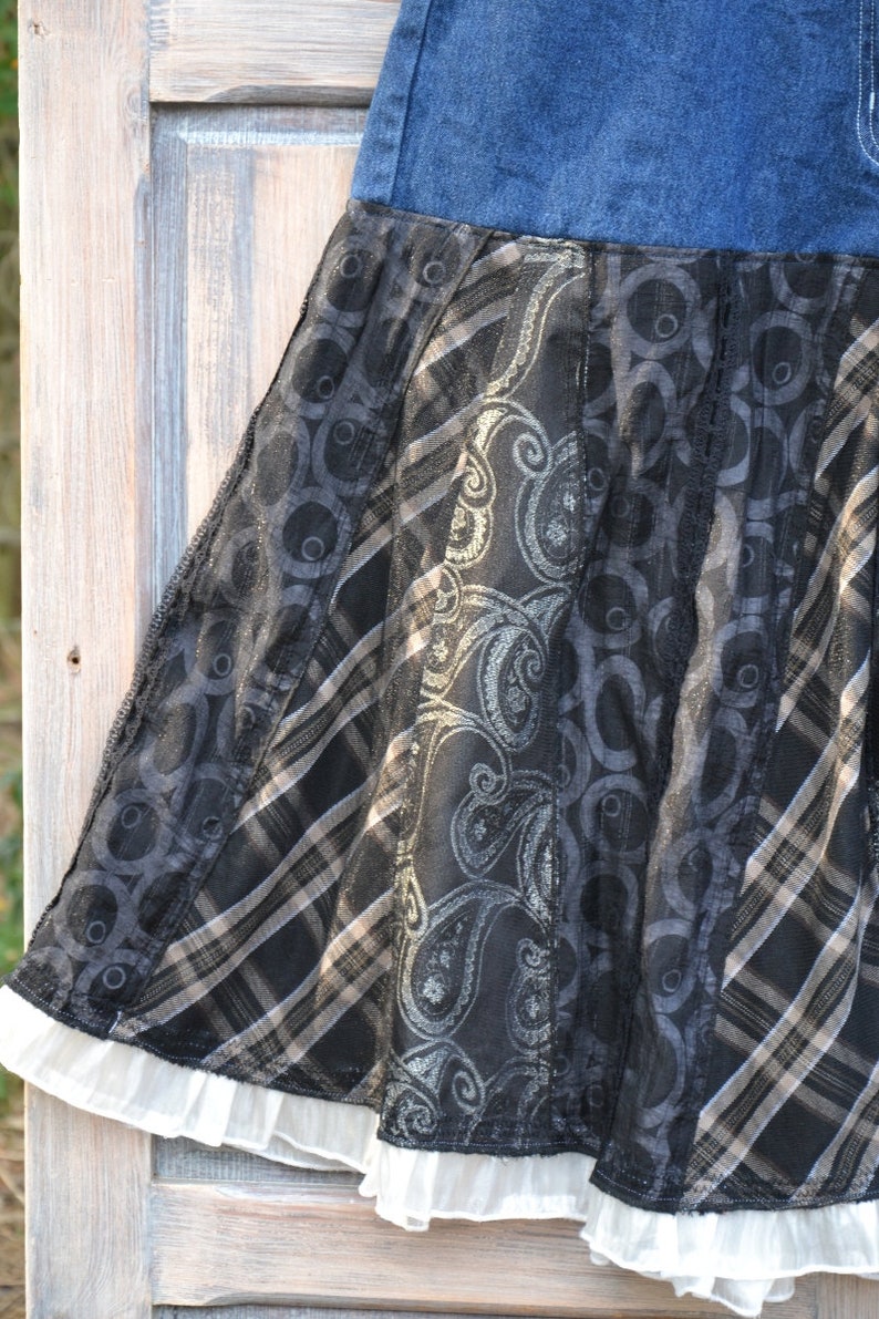 Romantic hippie folk skirt recycling image 3