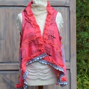 Artistic cotton vest boho image 4