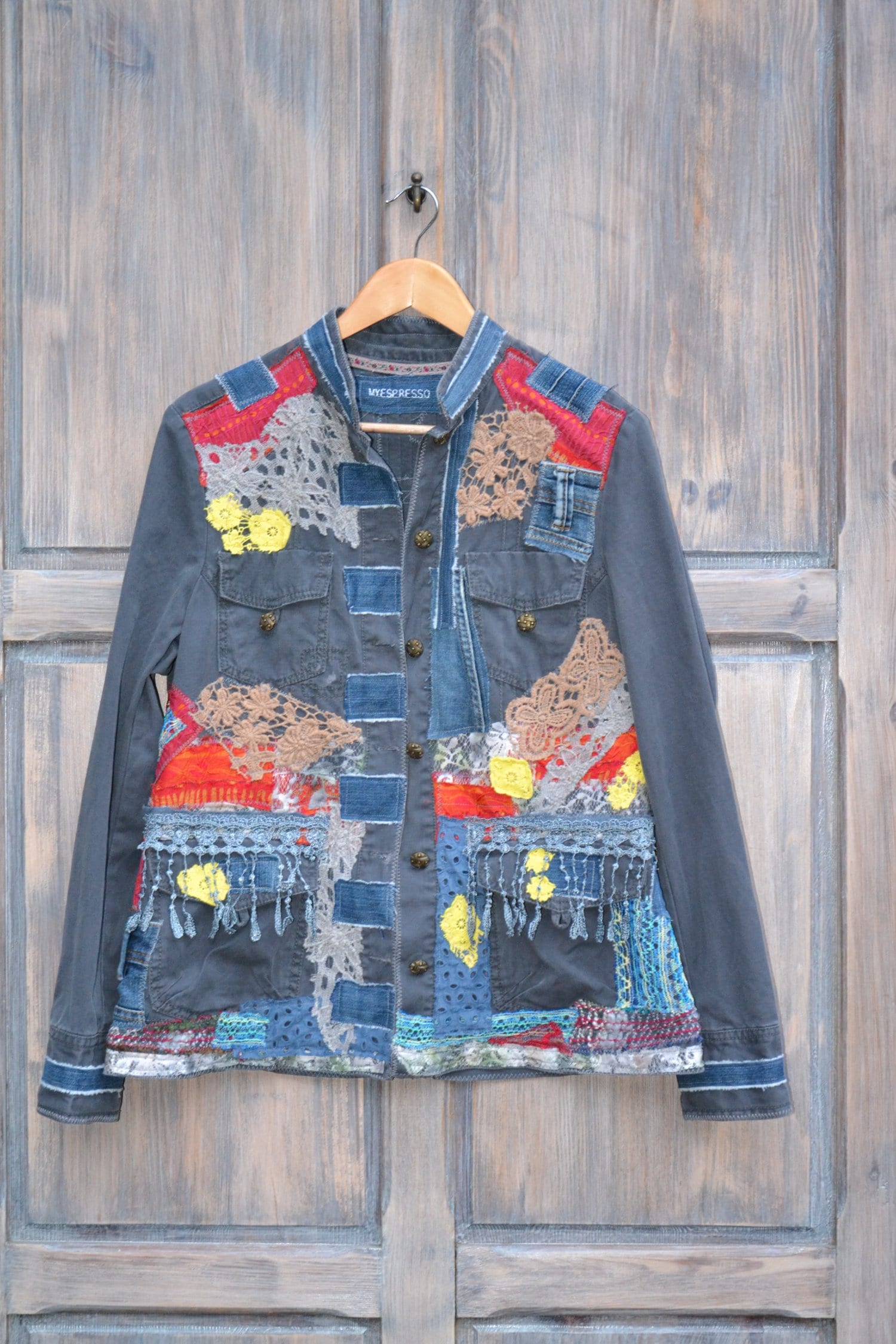 Steampunk shop denim jacket