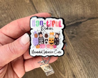 Boo-tiful Babies Halloween NICU Badge Reel | Gifts For Nurses |Glitter Badge Reel| Nursing Badge Reel | NICU Nurse Badge Reel | RN
