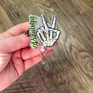 Radiology Skeleton Badge Reel | Radiologist Badge Reel | Glitter Badge Reel | Acrylic Badge Reel | Medical Badge Reel | XRay Tech Badge Reel