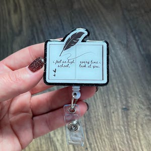 I Feel So High School Badge Reel | Nurse Badge Reel | Gifts For Nurses | Glitter Badge Reel | RN | Swifitie Badge Reel | Acrylic Badge Reel