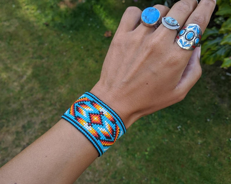 Native American beaded bracelet/beaded bracelet/navajo beaded Etsy