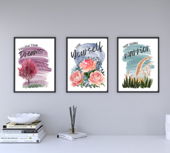 Printable Inspirational Posters set of 5 8.5x11 Portrait - Etsy