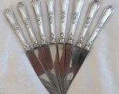 Set of 8 Sterling Silver Handled Knives