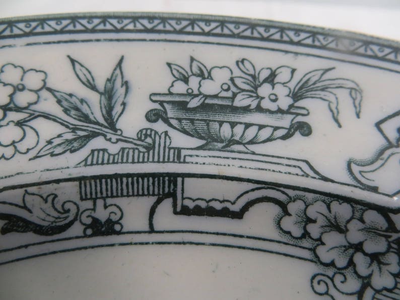19th C English Transferware Dinner Plates Set of 8