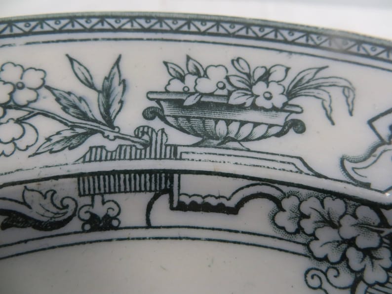 19th C English Transferware Dinner Plates Set of 8