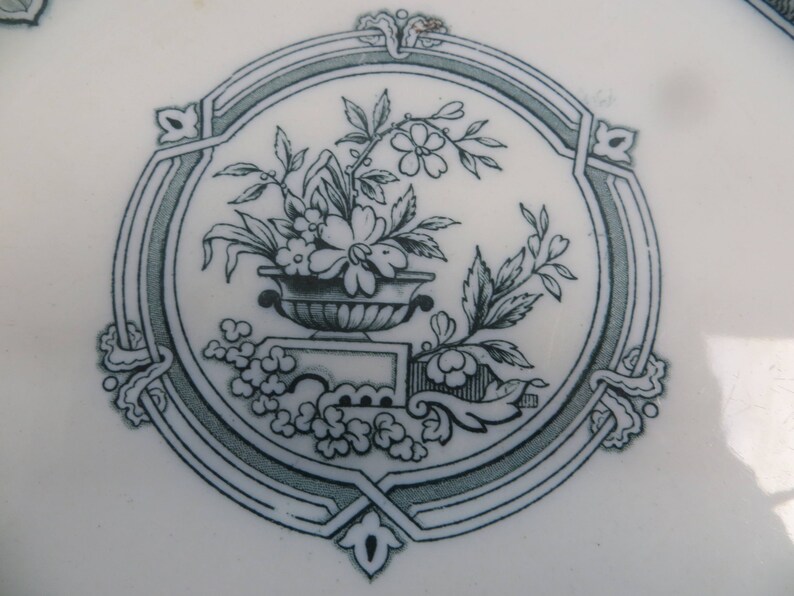 19th C English Transferware Dinner Plates Set of 8