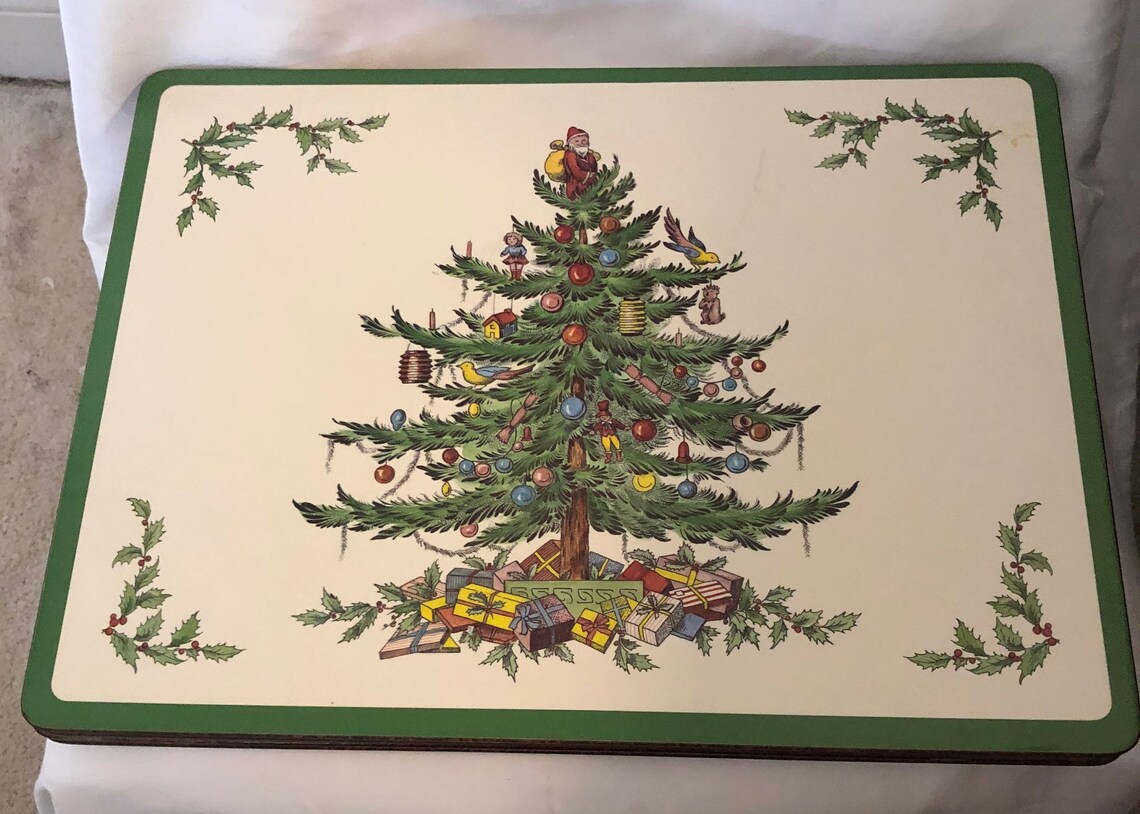 Set of 4 Spode Christmas Tree Place Mats by Pimpernel Etsy