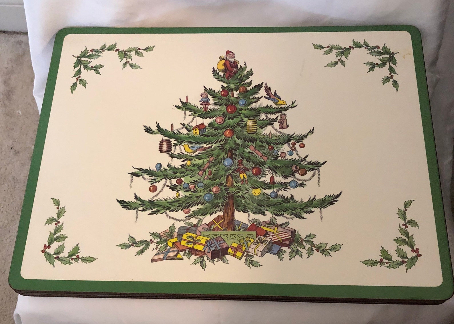 set-of-4-spode-christmas-tree-place-mats-by-pimpernel-etsy