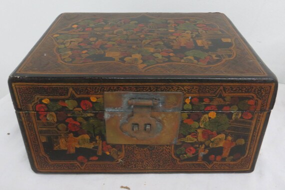 Antique Chinese Lacquer Box Etsy Antique Chinese Lacquer Box Etsy