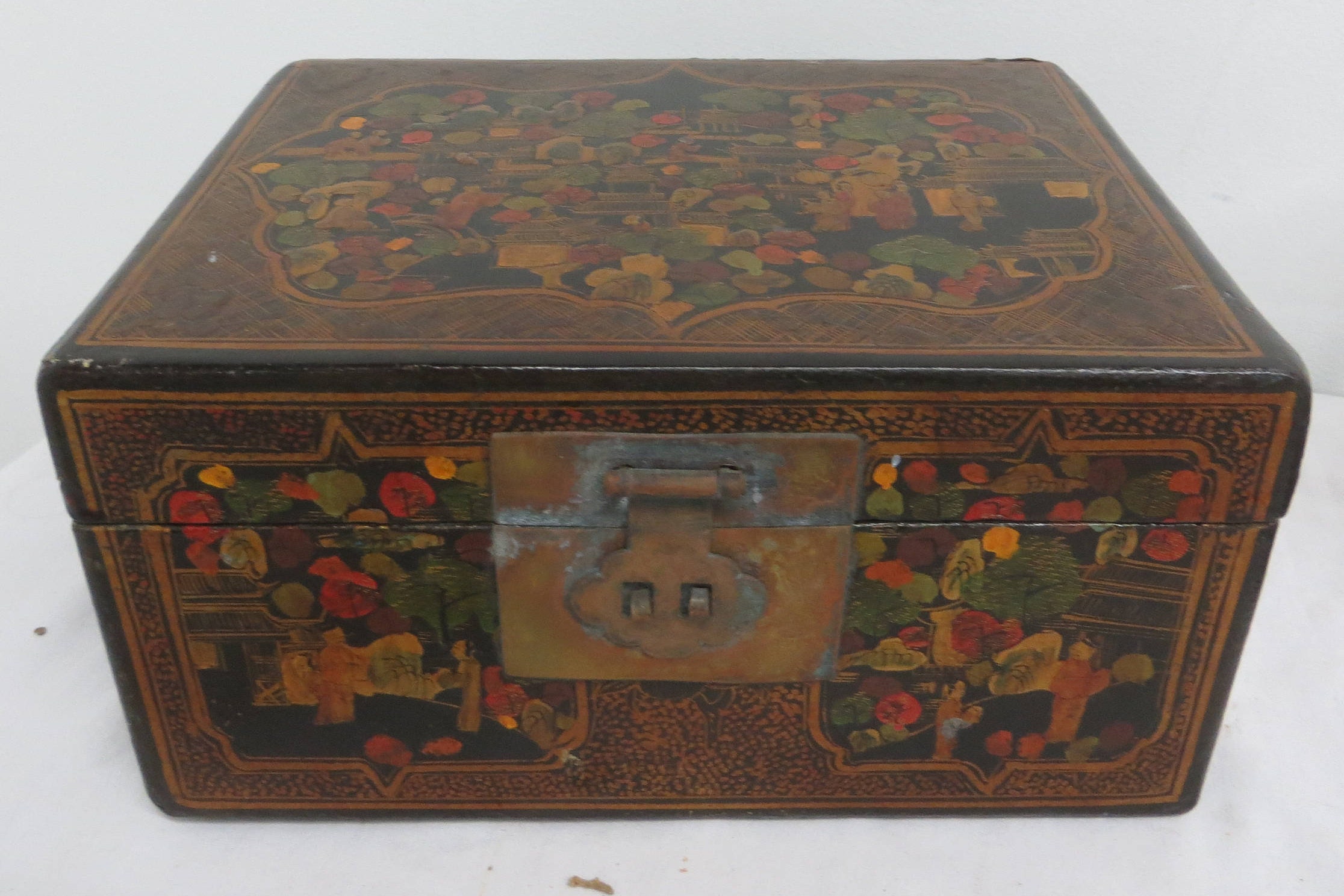 Antique Chinese Lacquer Box Etsy