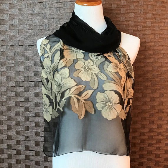 Franco Ferrari Long Silk Scarf 17.5 x 84 Inch. Vin