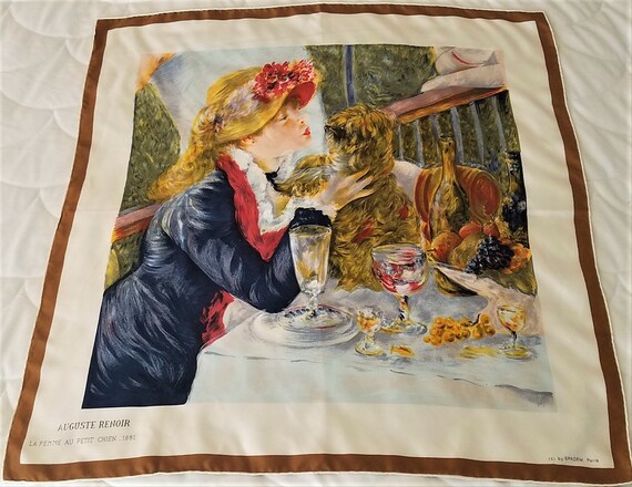 Spadem Paris Silk Scarf 30 Inch/ Designer Silk Sca