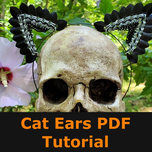 Scale Cat Ears Tutorial - PDF Instant Download - Chainmaille Tutorial - Scalemaille Headband