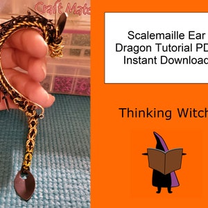 ScaleMaille Ear Dragon Tutorial Instant Download PDF Chainmaille Tutorial image 1